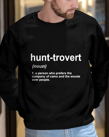 Funny Hunting Shirts for Hunters Men, Hunt-trovert Hunting T-Shirt