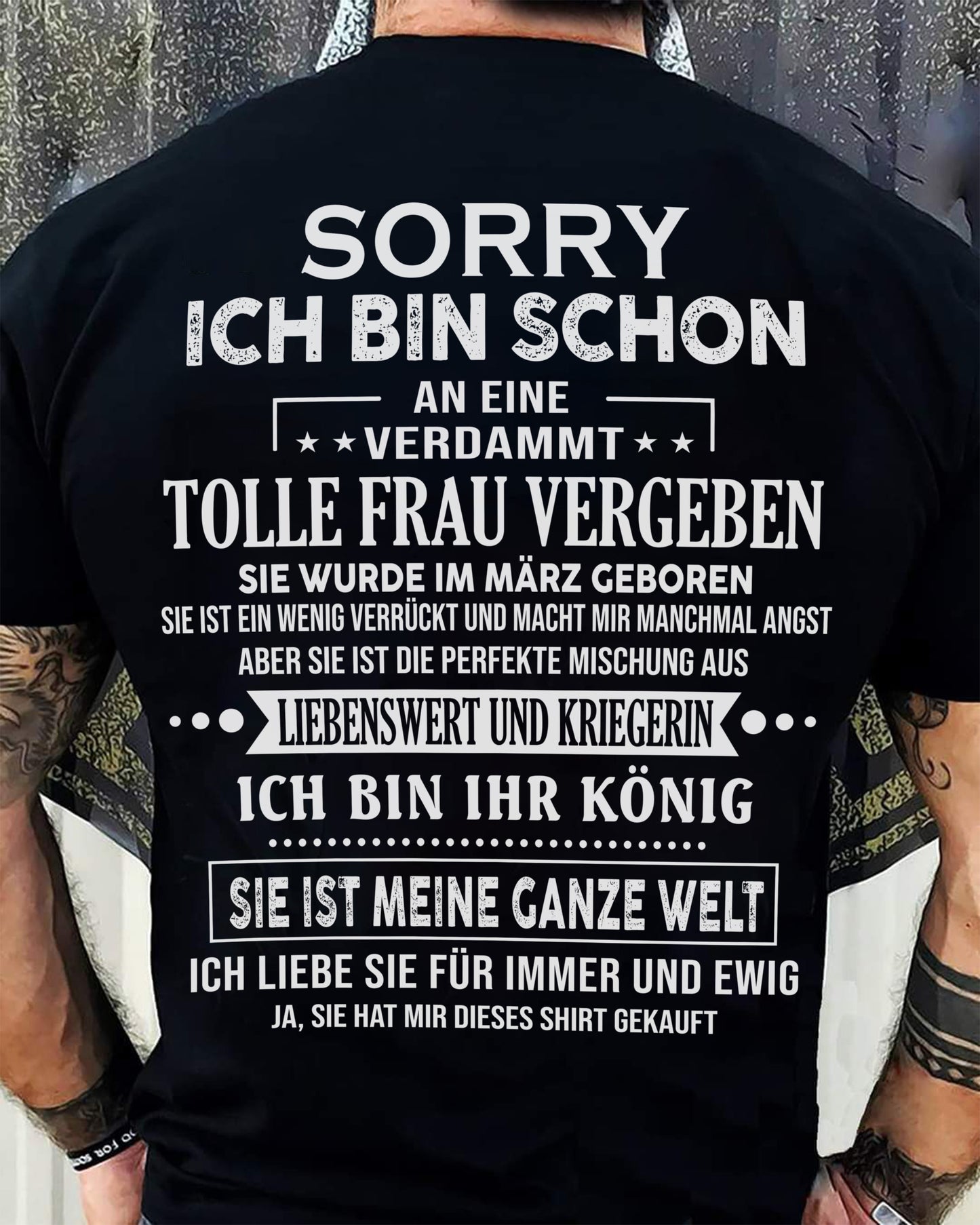 Sorry Mädels, ich bin vergeben – Meine Freundin ist verrückt und süß – Das perfekte Geschenk für deinen Freund - (SKU05-08-03) - NINA03