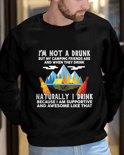 I'm Not A Drunk But My Camping Friends are - Funny Camping T-Shirt (SKU12-244)