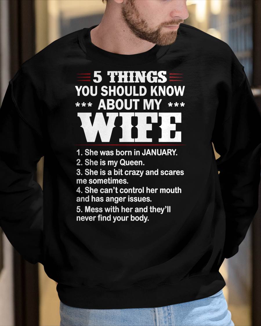 JANUARY - 5 THINGS YOU SHOULD KNOW ABOUT MY WIFE - FROM WIFE - NINA01 (SKU2605-131-01)