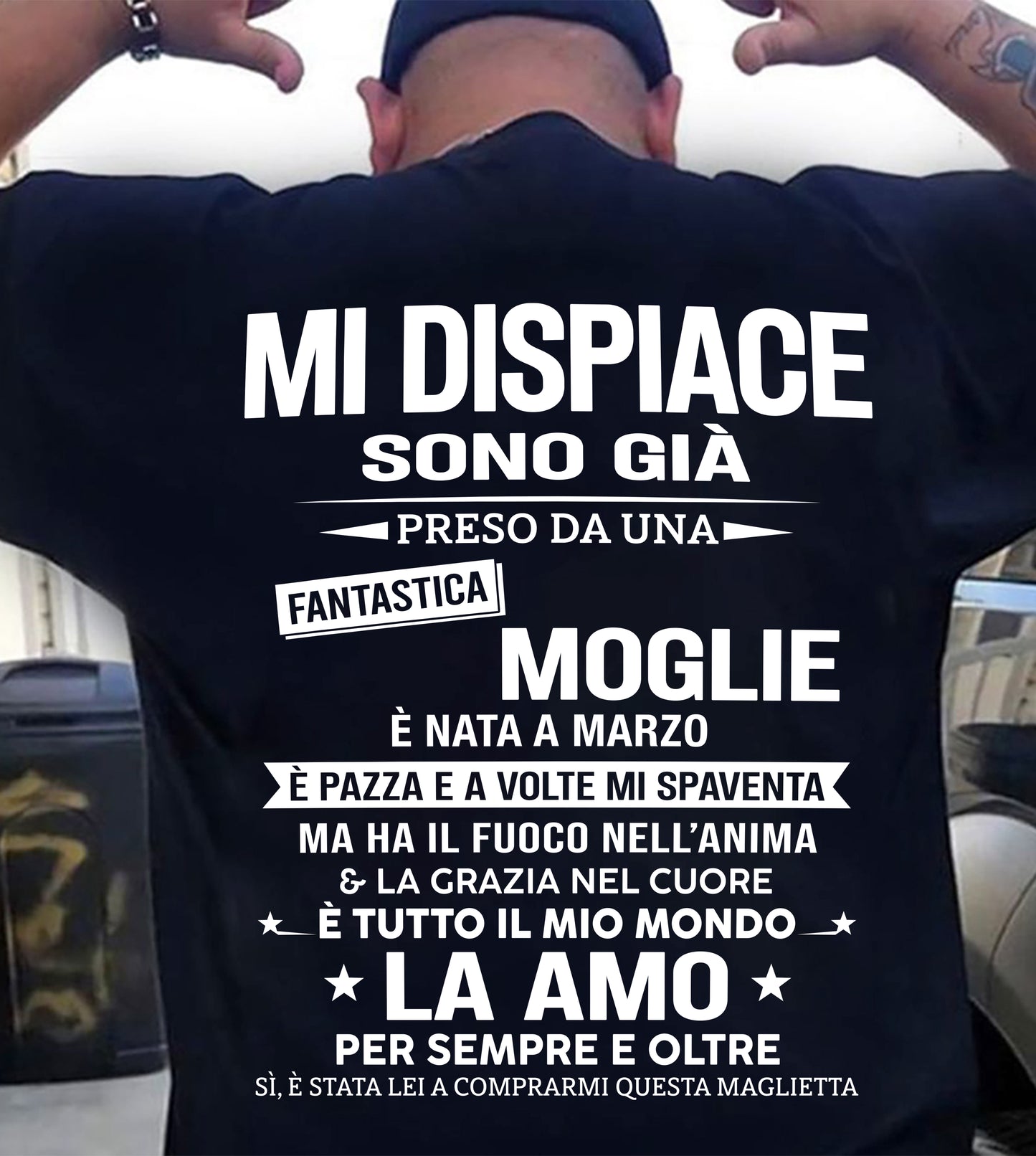 MARZO - MI DISPIACE SONO GIÀ PRESO DA UNA FANTASTICA MOGLIE - regalo perfetto per tuo marito - ITA/NINA03 (SKU2606-245-03)