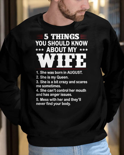 AUGUST - 5 THINGS YOU SHOULD KNOW ABOUT MY WIFE - FROM WIFE - NINA08 (SKU2605-131-08)