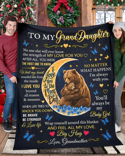 Special Gift For Your Granddaughter Blanket - From Grandma - NINA(SKU2609-128)