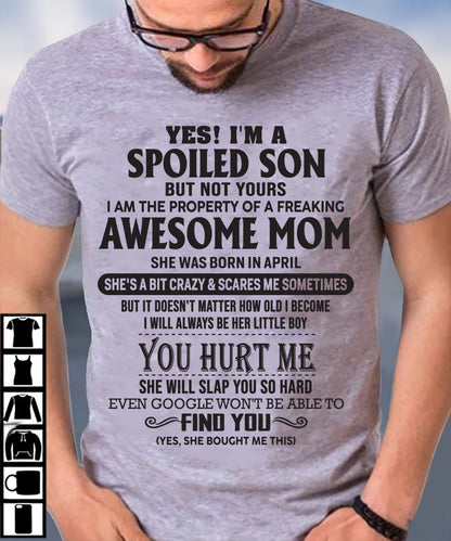 April - Awesome Mom - Perfect gift for son From Mom - NINA04 (SKU-MS01-04)