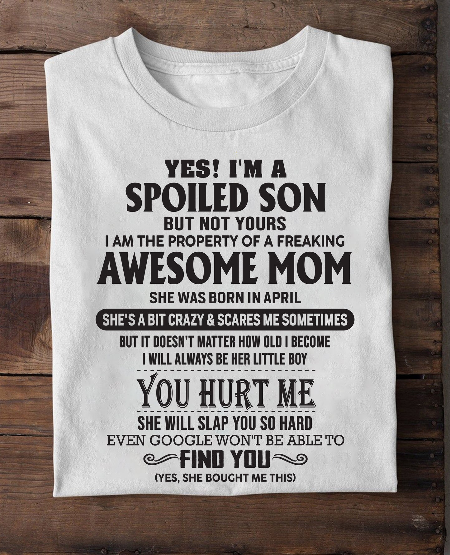 April - Awesome Mom - Perfect gift for son From Mom - NINA04 (SKU-MS01-04)