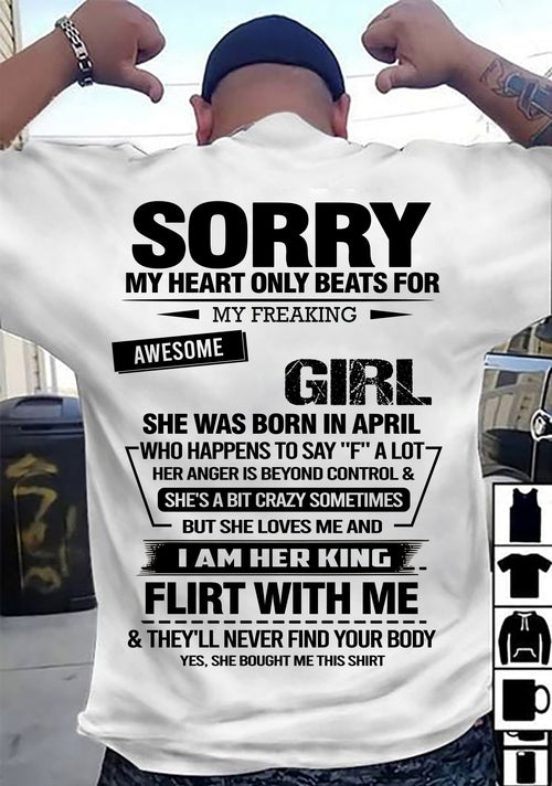 APRIL - SORRY MY HEART ONLY BEATS FOR MY FREAKING AWESOME GIRL - FROM WIFE - NINA04 (SKU26T-01-59-04)