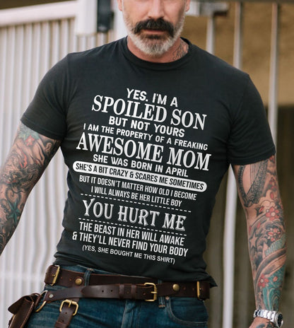 April - Awesome Mom Born In April - Special gift for Son From Mom - NINA04 (SKU10-45-04)