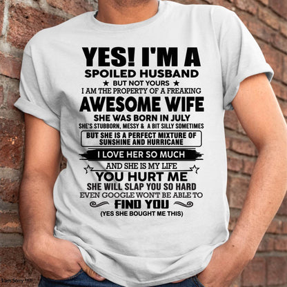 JULY- I'M A SPOILED HUSBAND BUT NOT YOURS - FROM WIFE - NINA07 (SKU12-283-07)