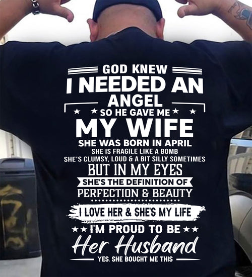 APRIL – IN MY EYES SHE'S THE DEFINITION OF PERFECTION & BEAUTY I LOVE HER & SHE'S MY LIFE – FROM WIFE – NINA04 (SKU26T-01171-04)