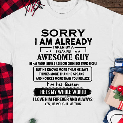 Awesome Guy - Perfect gift for your girlfriend or wife from husband - NINA00 (SKUT08-11-00)