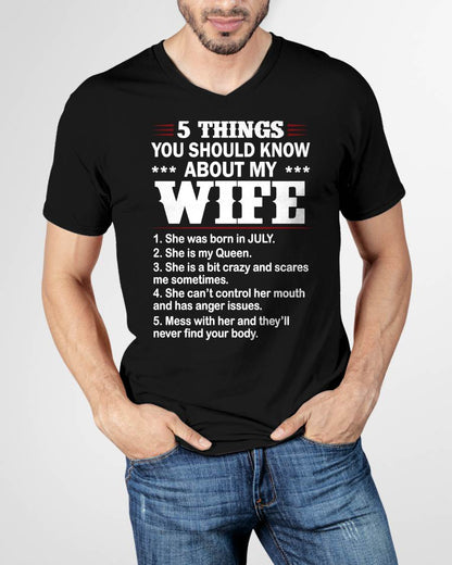 JULY - 5 THINGS YOU SHOULD KNOW ABOUT MY WIFE - FROM WIFE - NINA07 (SKU2605-131-07)