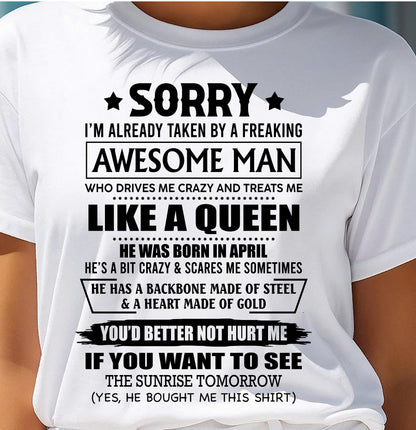 APRIL - HE HAS A BACKBONE MADE OF STEEL AND A HEART MADE OF GOLD - FROM HUSBAND - NINA04 (SKU26T-0199-04)