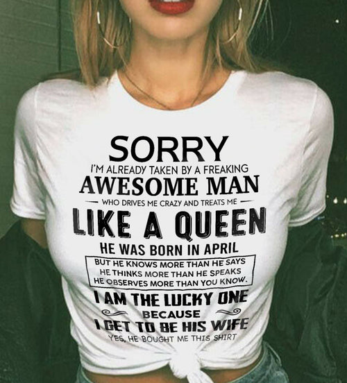 APRIL – AN AWESOME MAN WHO DRIVES ME CRAZY AND TREATS ME LIKE A QUEEN – FROM HUSBAND – NINA04 (SKU26T-01286-04)