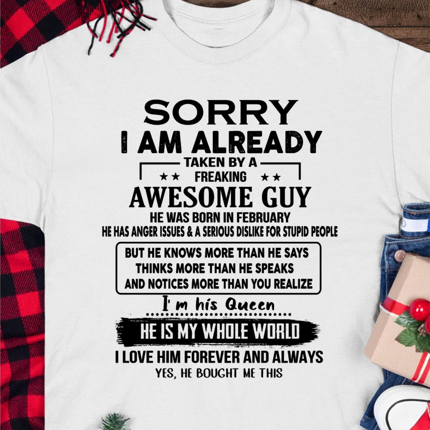 February - Awesome Guy - Perfect gift for your girlfriend or wife from Husband - NINA02(SKUT08-11-02)