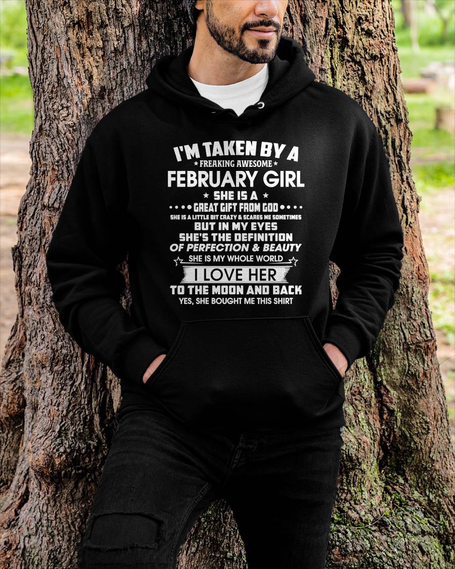 FEBRUARY – I'M TAKEN BY A FREAKING AWESOME DECEMBER GIRL SHE IS A GREAT GIFT FROM GOD – FROM WIFE – NINA02 (SKU2603-259-02)