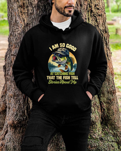I'm So Good At Catching Fish That The Fish Tell Stories - Funny Fishing T-Shirt (SKUNINA - F05)