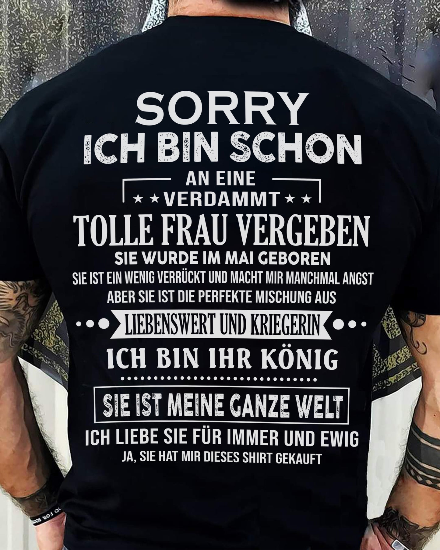 Sorry Mädels, ich bin vergeben – Meine Freundin ist verrückt und süß – Das perfekte Geschenk für deinen Freund - (SKU05-08-05) - NINA05
