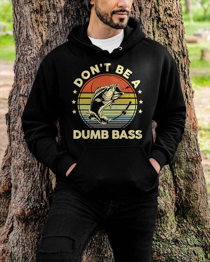Fishing Dont Be Dumb Bass Fish Dad Funny Graphic T-Shirt