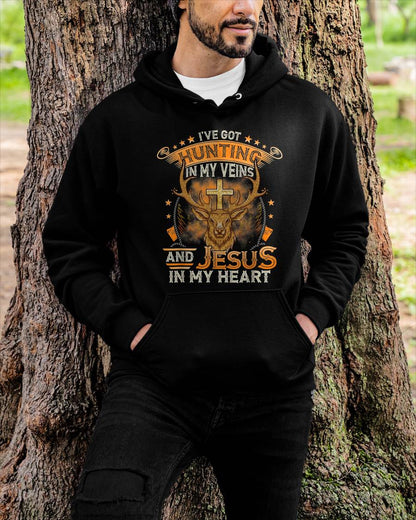 I've Got Hunting In My Veins And Jesus In My Heart T-Shirt