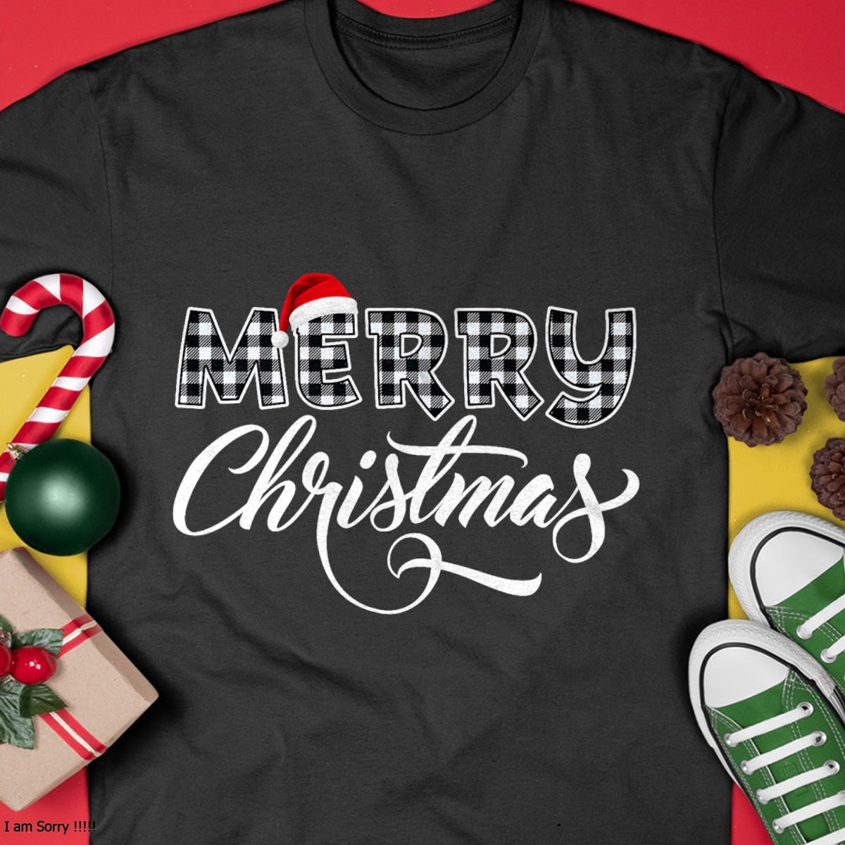 Merry Christmas Buffalo Black and White Plaid for Men Women T-Shirt - Christmas Unisex T-Shirt/Hoodie/Sweatshirt - NINA00