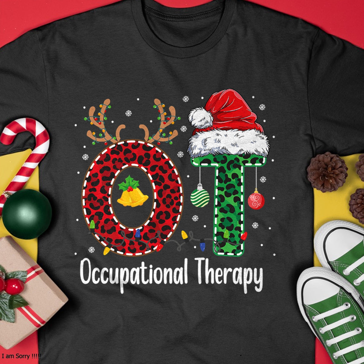Occupational Therapy Christmas santa hat OT Therapist T-Shirt - Christmas Unisex T-Shirt/Hoodie/Sweatshirt - NINA00
