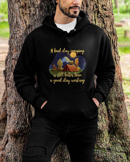 Camping Quote Shirts Outdoors A Bad Day In Camping T-Shirt