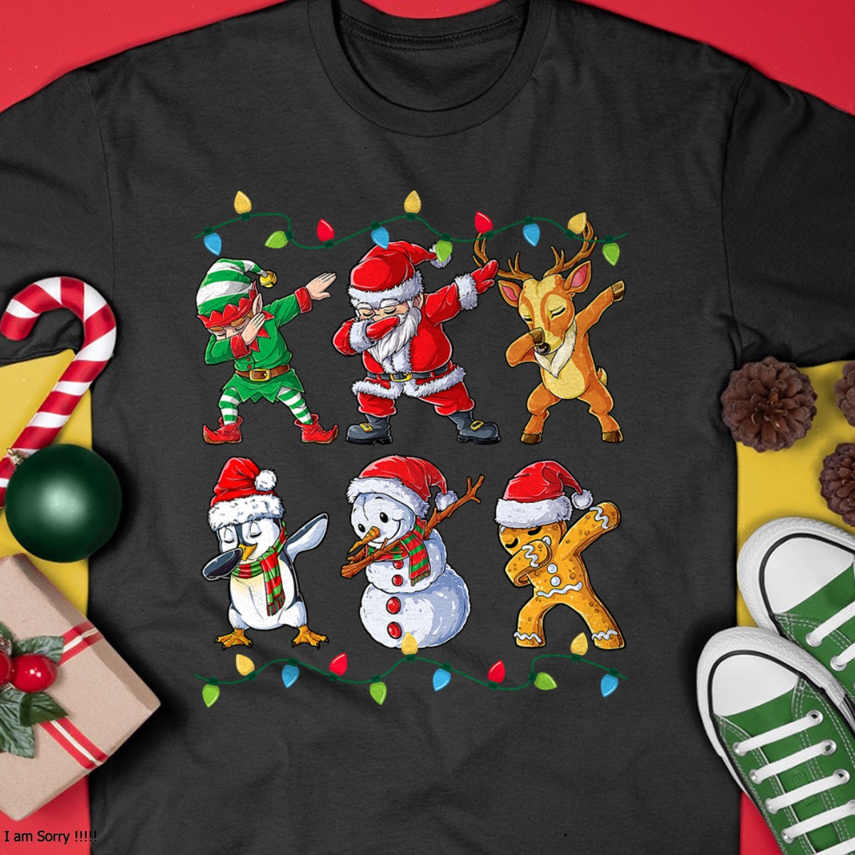 Dabbing Santa Elf Friends Christmas Boys Girls Men Xmas Dab T-Shirt - Christmas Unisex T-Shirt/Hoodie/Sweatshirt - NINA00