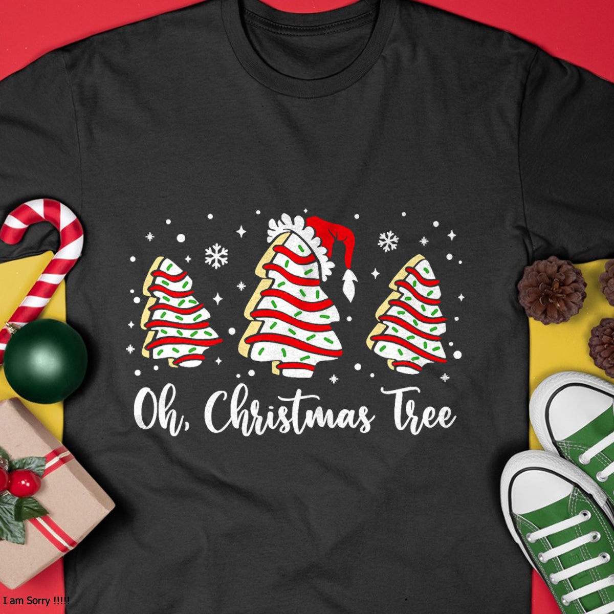 Groovy Oh Christmas Tree Cakes Debbie Becky Jen Cake Lovers T-Shirt - Christmas Unisex T-Shirt/Hoodie/Sweatshirt - NINA00