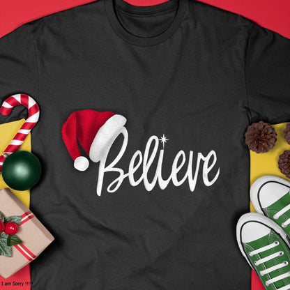 Christmas Long Sleeve T-Shirt - Believe in Santa Claus Shirt - Christmas Unisex T-Shirt/Hoodie/Sweatshirt - NINA00