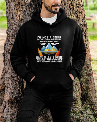 I'm Not A Drunk But My Camping Friends are - Funny Camping T-Shirt (SKU12-244)