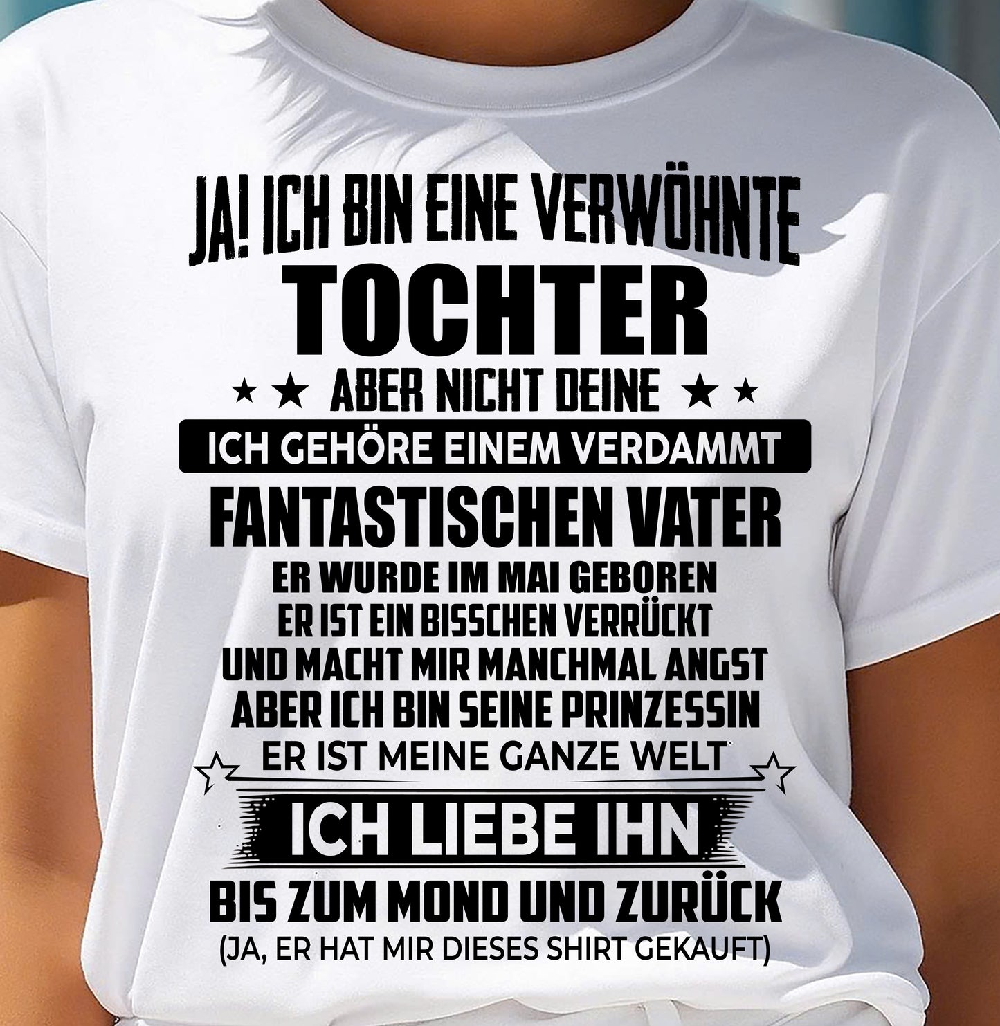 MAI - ICH GEHÖRE EINEM VERDAMMT FANTASTISCHEN VATER - Perfektes Geschenk für deine Tochter - GER/NINA05 (SKU2606-188-05)
