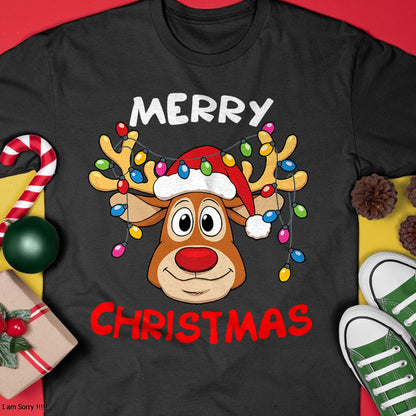 Merry Christmas Reindeer Xmas Family Men Women T-Shirt - Christmas Unisex T-Shirt/Hoodie/Sweatshirt - NINA00