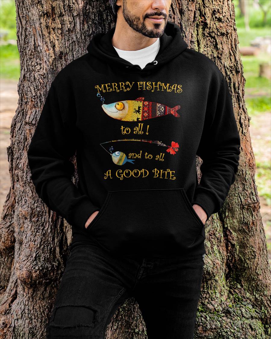 Christmas Fisherman's Merry Fishmas to All Fishing T-Shirt