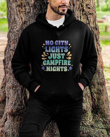 No City Lights, Just Campfire Nights Campfire Nights Quote T-Shirt