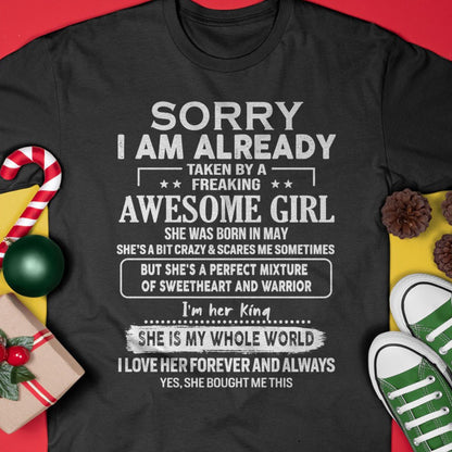 May - Awesome Girl - Perfect Gift For Your Boyfriend, Husband From Wife - NINA05 (SKU04-86MT-05)