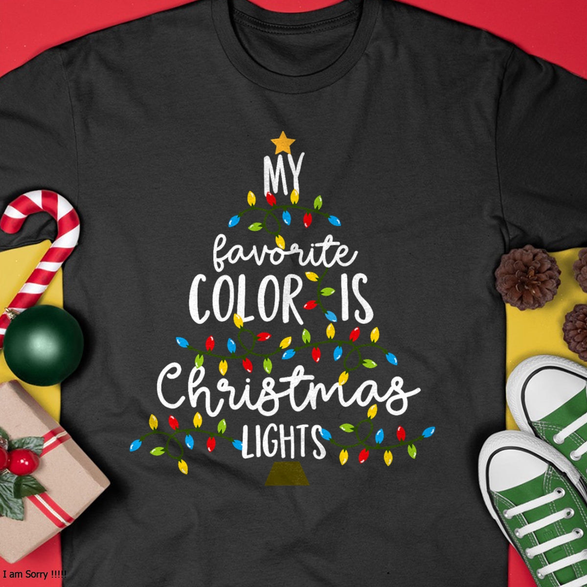 My Favorite Color Is Christmas Lights Kids Boy Women T-Shirt - Christmas Unisex T-Shirt/Hoodie/Sweatshirt - NINA00