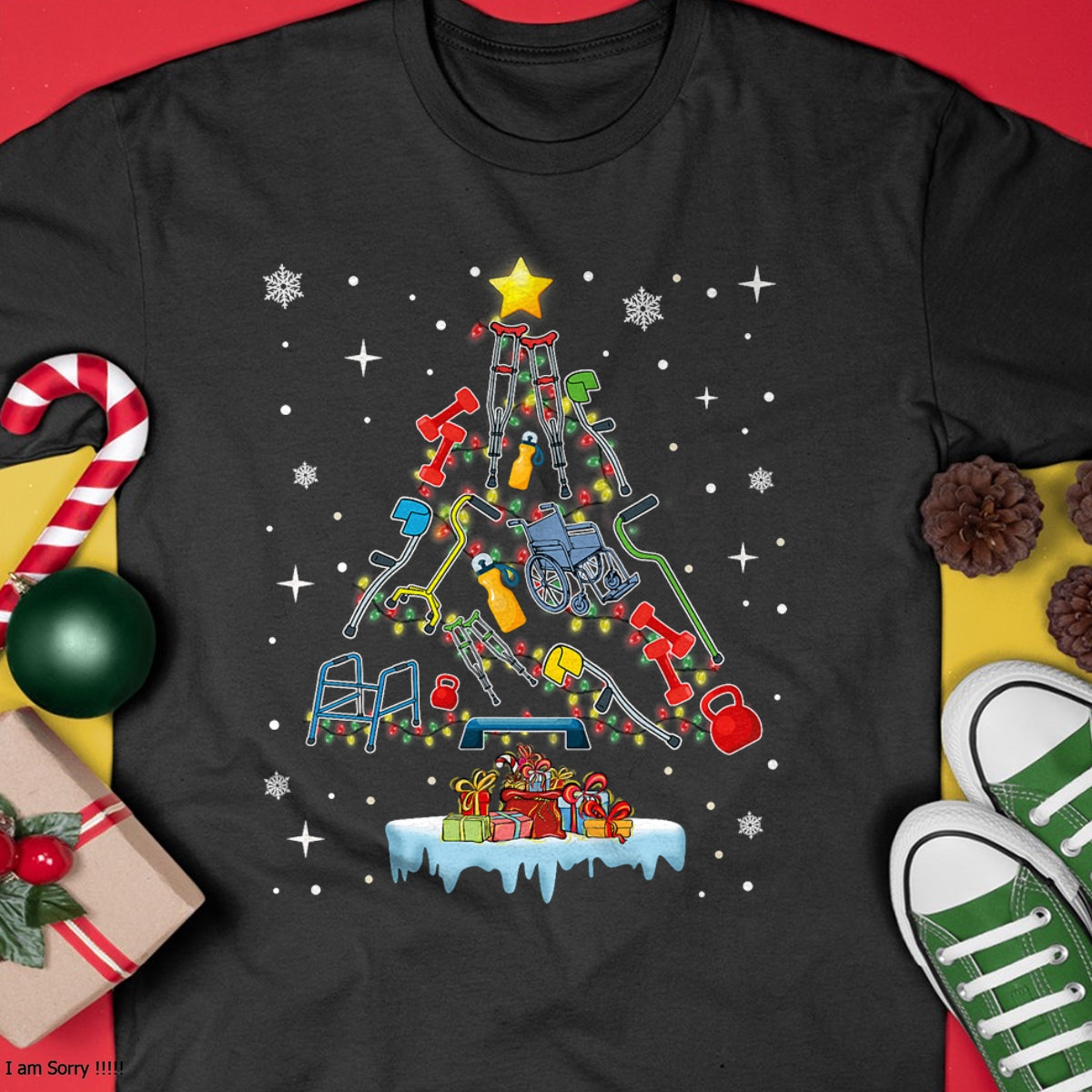 Christmas Shirts for Family, Funny christmas shirts, Christmas Unisex T-Shirt/Hoodie/Sweatshirt HLT00 - Physical Therapy Christmas PT Therapist Christmas Tree xmas T-Shirt