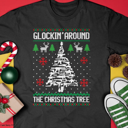 Funny Guns Ugly Christmas Sweaters for Gun Lovers Men Women T-Shirt - Christmas Unisex T-Shirt/Hoodie/Sweatshirt - NINA00
