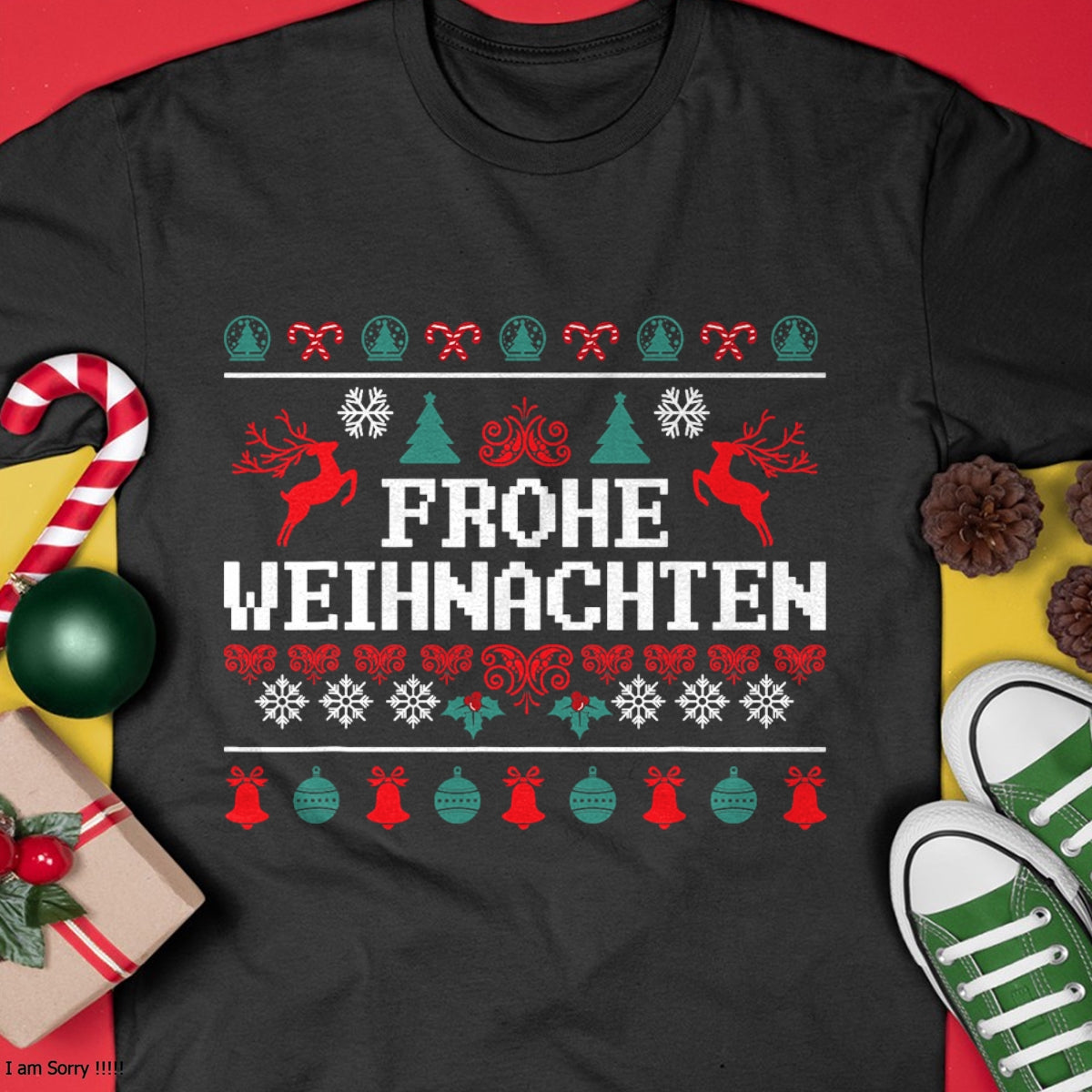 Frohe Weihnachten German Merry Christmas Holidays Germany T-Shirt - Christmas Unisex T-Shirt/Hoodie/Sweatshirt - NINA00
