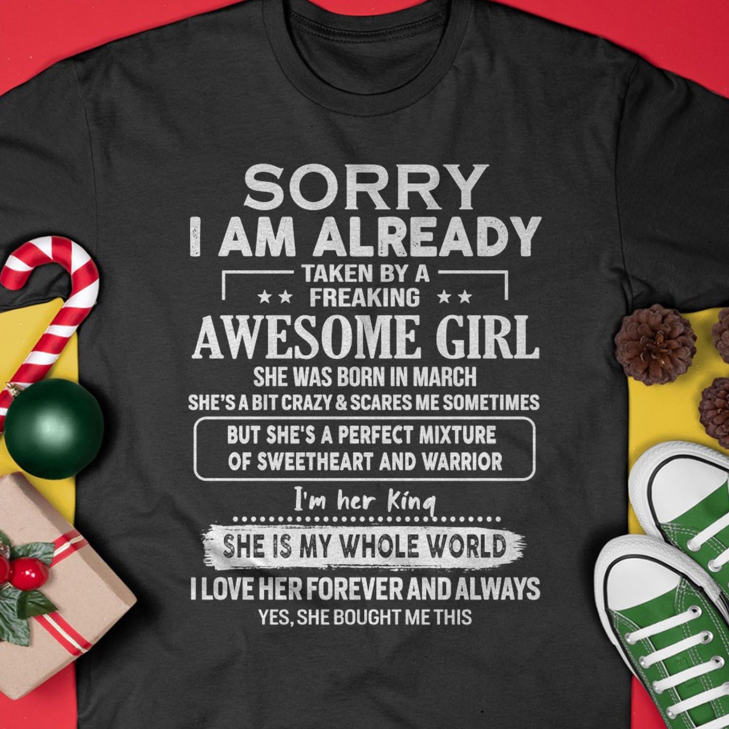 March - Awesome Girl - Perfect Gift For Boyfriend, Husband From Wife - NINA03 (SKU04-86MT-03)