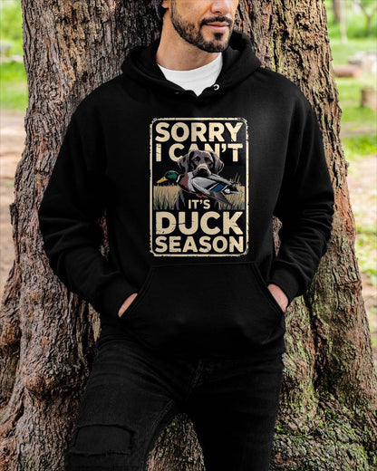 Duck Hunting Dog Sorry I Cant Its Duck Season - Funny Hunting T-Shirt