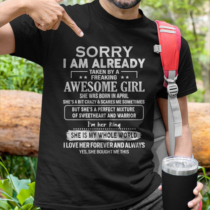 April - Awesome Girl - Perfect Gift For Your Boyfriend, Husband From Wife - NINA04  (SKU04-86MT-04)