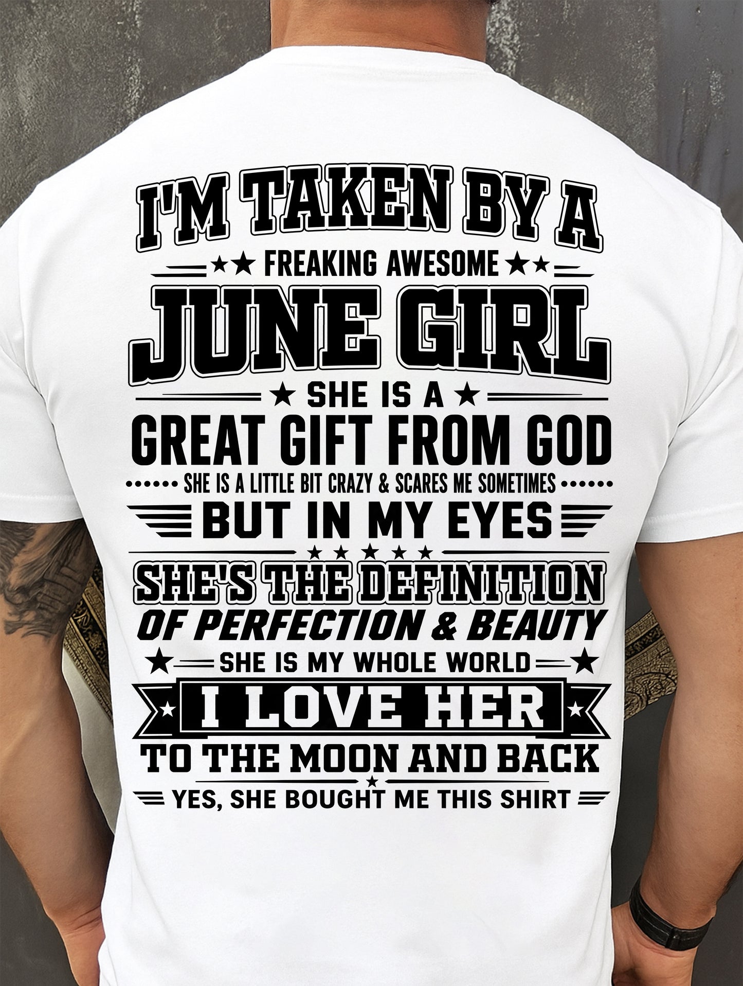 JUNE - I'm Taken By A Freaking Awesome Girl Shirt – Gift for your Boyfriend or Husband from wife - NINA06 (SKU2606-320-06)