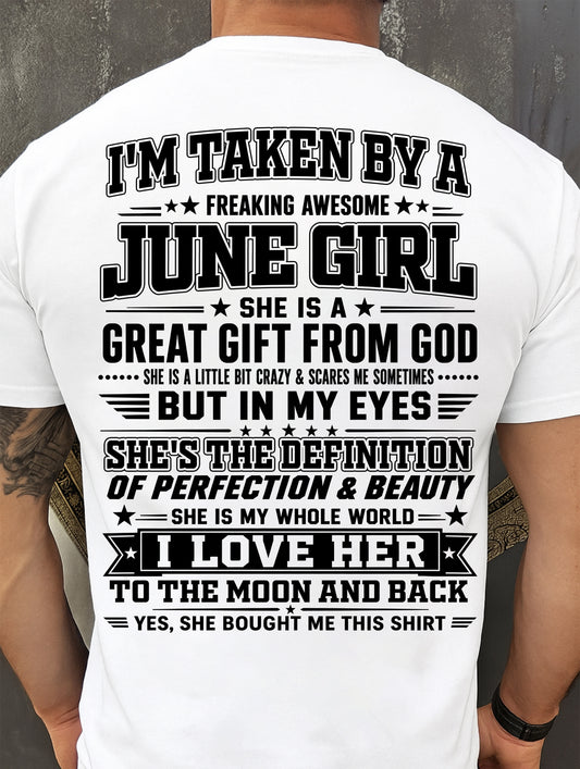 JUNE - I'm Taken By A Freaking Awesome Girl Shirt – Gift for your Boyfriend or Husband from wife - NINA06 (SKU2606-320-06)