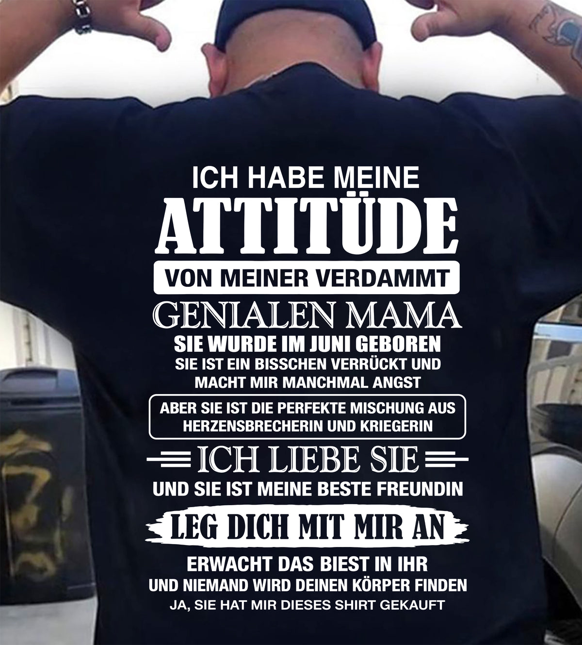 JUNI - ICH HABE MEINE ATTITÜDE VON MEINER VERDAMMT GENIALEN MAMA – Das perfekte Geschenk für deinen Sohn und deine Tochter - NINA06 (SKU2610-112-06)