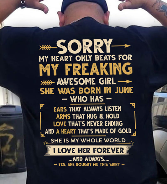 JUNE - AWESOME GIRL WHO HAS EARS THAT ALWAYS LISTEN ARMS THAT HUG & HOLD - FROM WIFE - NINA06 (SKU2602-125-06)