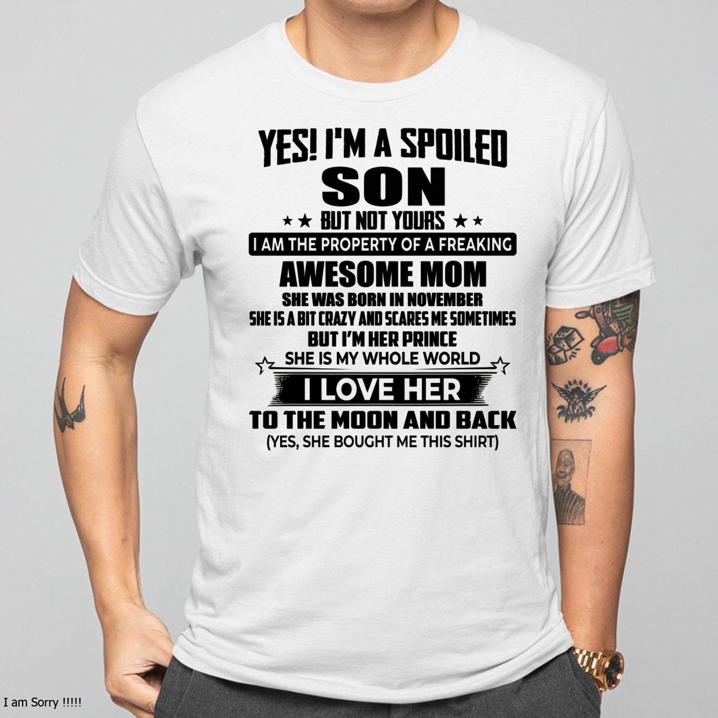NOVEMBER - I'M HER PRINCE I LOVE HER TO THE MOON AND BACK - FROM MOM - NINA11 (SKU2604-318-11)