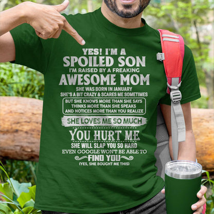 January - Awesome Mom - Perfect Gift For Your Spoiled Son From Mom - NINA01 (SKU05-47-01)
