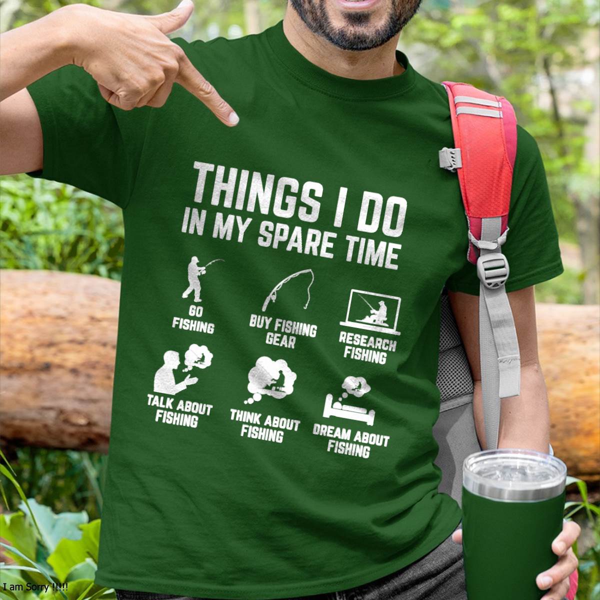 Things I Do in My Spare Time Funny Fishing T-Shirt