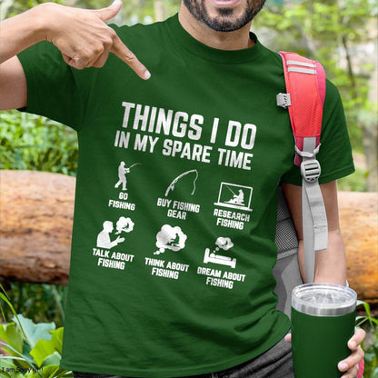 Things I Do in My Spare Time Funny Fishing T-Shirt